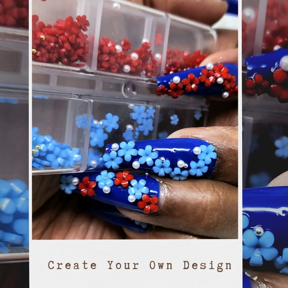 3D Flower Nail Art